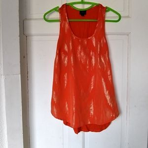 Worthington Orange/Red Tank Top Shiny